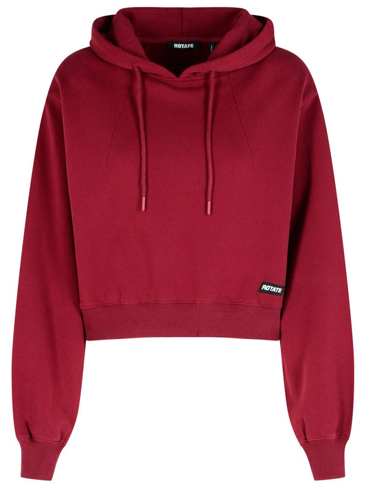 Rotate バーガンディコットンスウェットシャツを回転させます - Image 1