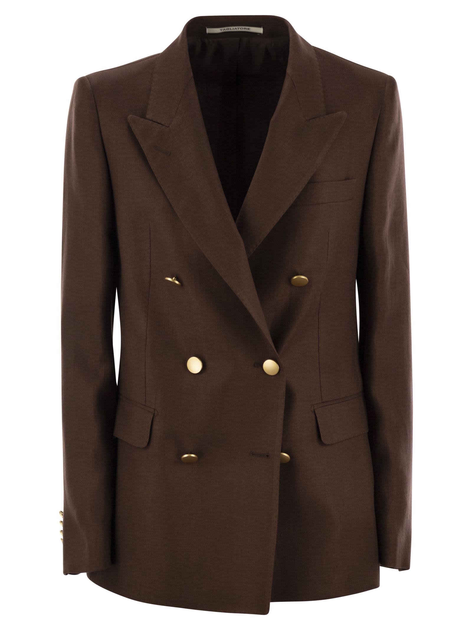 Tagliatore Tagliatore Paris Linenダブル胸ブレザー - Image 1