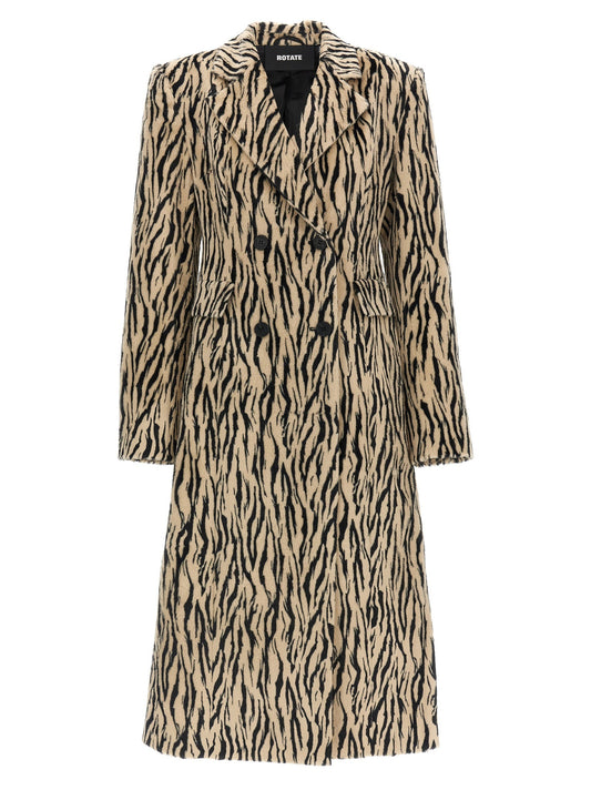 Rotate Rotate Birger Christensen「プリントフェイクファー」コート - Image 1