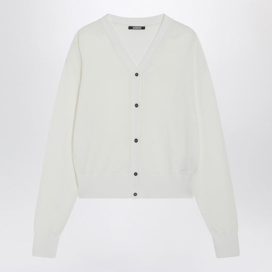 Jacquemus Jacquemus White Wool Blend Cardigan - Image 1