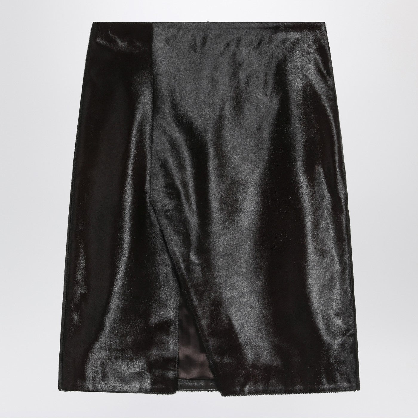 Loulou Loulou Studio Brown Myra Myra Skirt Pony Effect Leather - Image 1