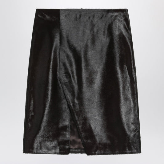 Loulou Loulou Studio Brown Myra Myra Skirt Pony Effect Leather - Image 1