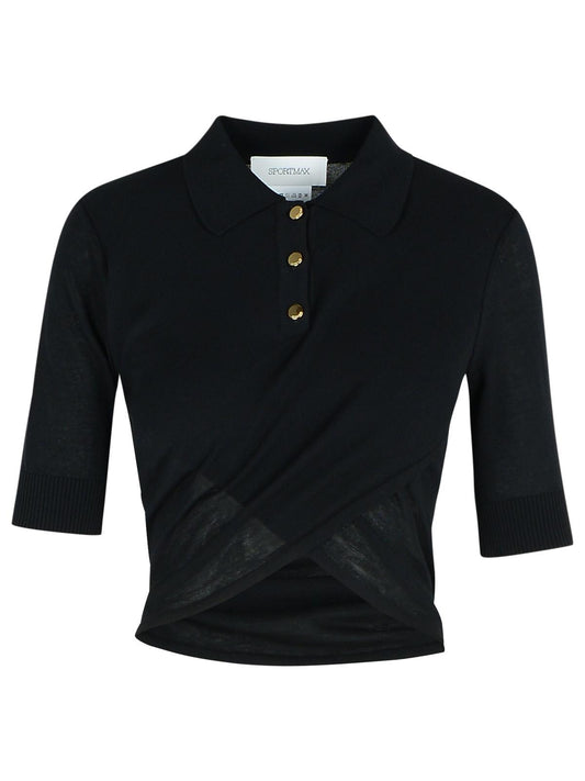 Sportmax SportMax 'Shaker' Black Cotton Seater - Image 1