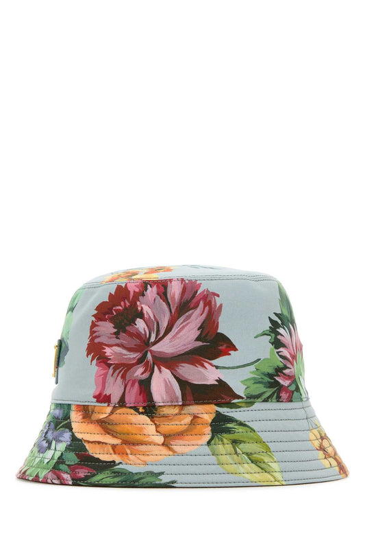 Prada プラダプリントコットンバケットハット - Image 1