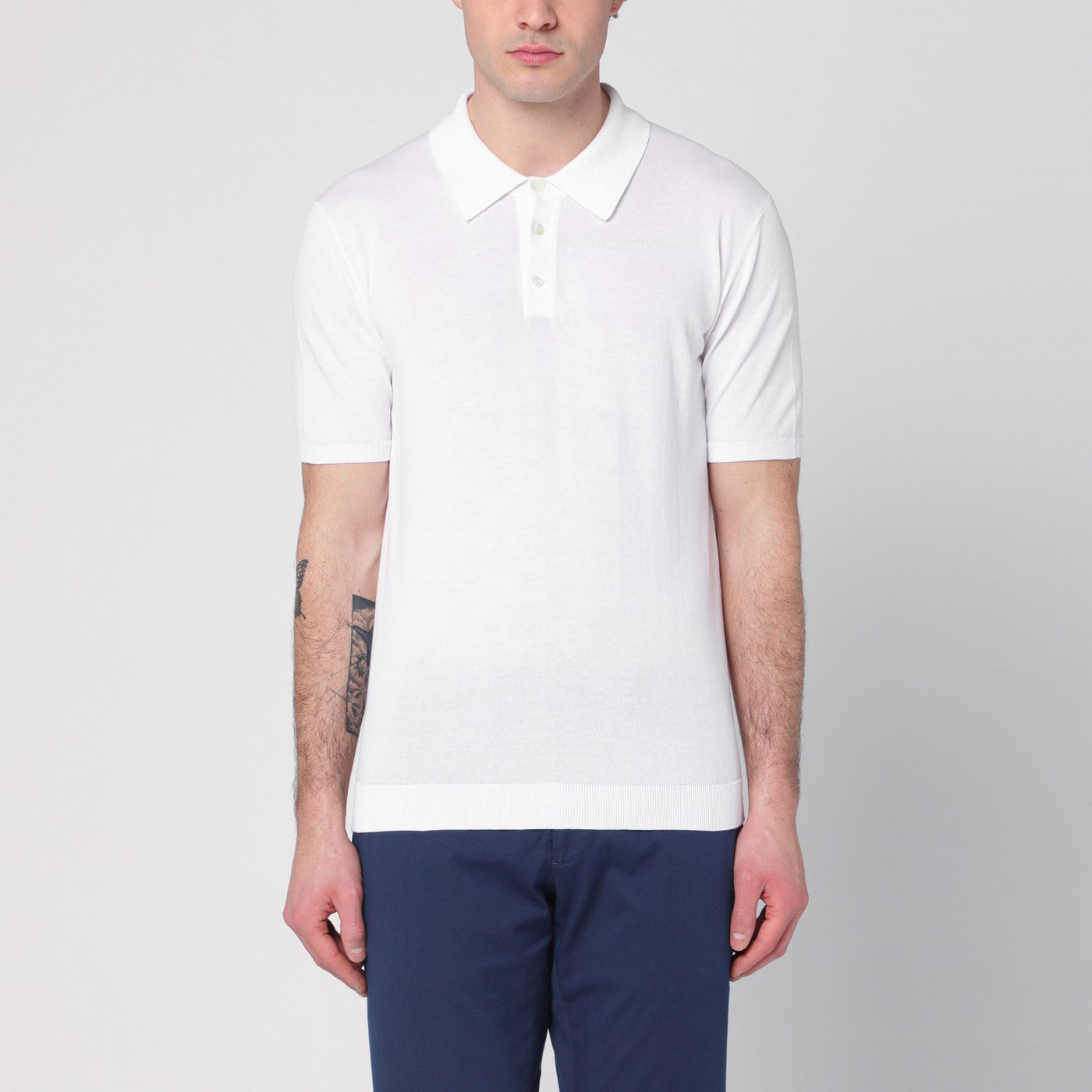 Roberto 綿のロベルトコリーナホワイトポロ - Image 1