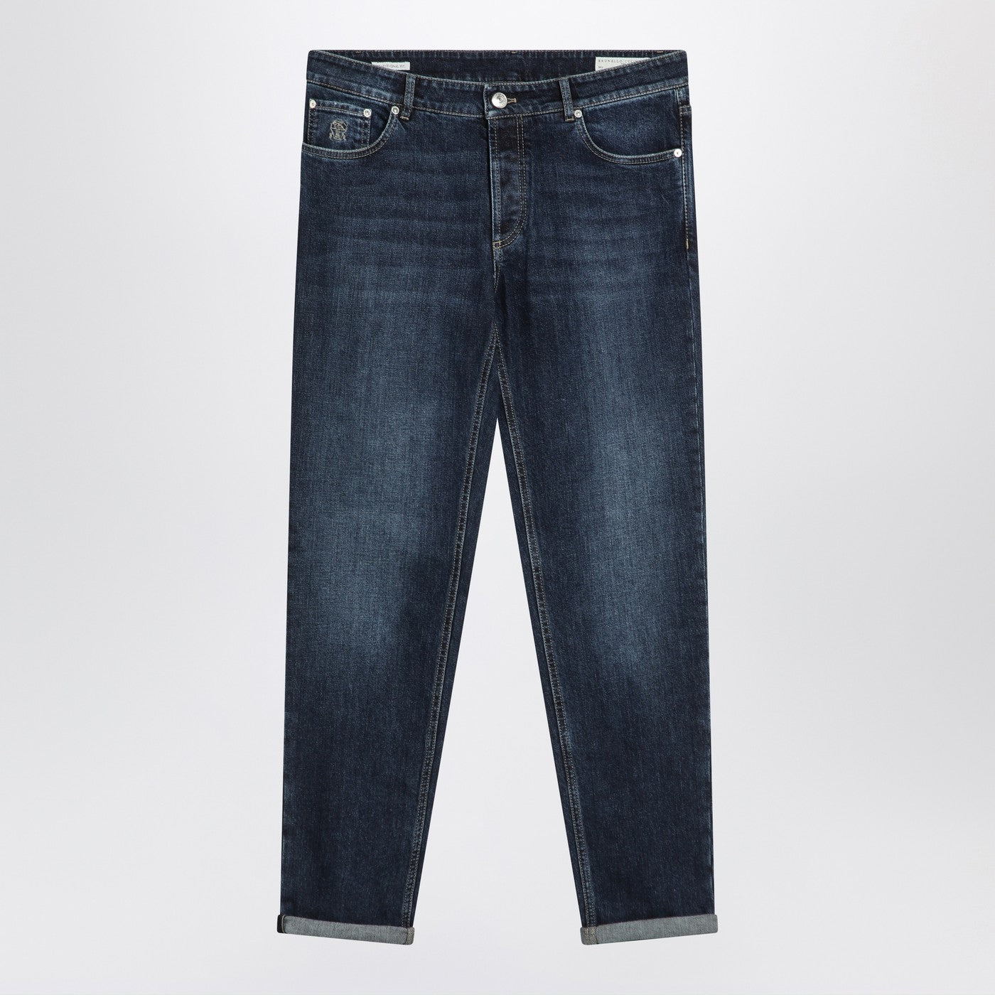 Brunello Brunello Cucinelli Dark Blue Jeansが効果を洗った - Image 1