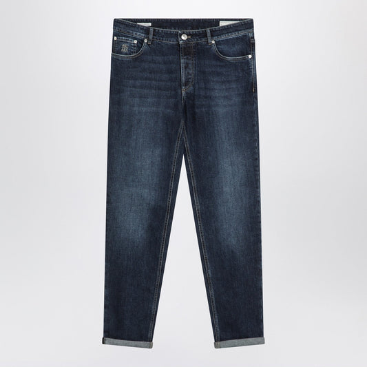 Brunello Brunello Cucinelli Dark Blue Jeansが効果を洗った - Image 1