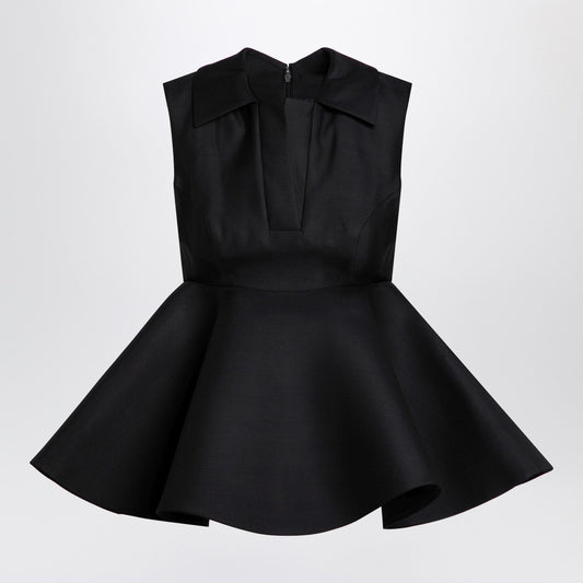 Jacquemus Jacquemus Black Wool And Silk Spalla Top - Image 1