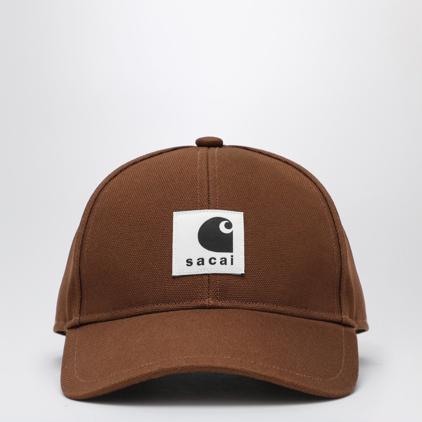 Sacai Sacai X Carhartt ワイプ ベージュ ベースボール キャップ ロゴ パッチ付き - Image 1