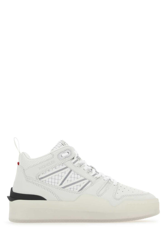 Moncler モンクラーホワイトファブリックとヌブクピボットスニーカー - Image 1