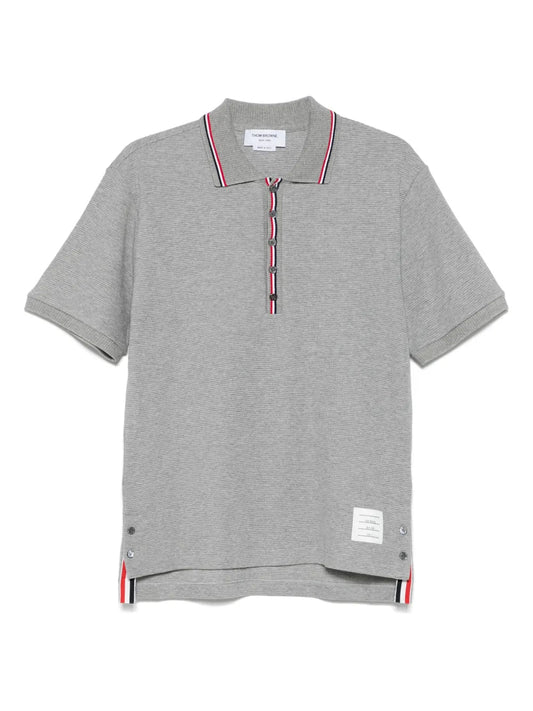 Thom Thom Browne Cotton Polo With Logo Embroidery - Image 1