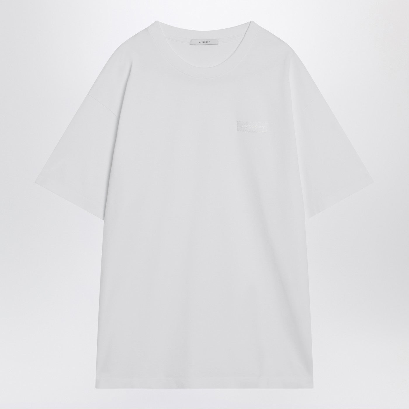 Givenchy Givenchy White Cotton T Shirt With Logo Patch - Image 1