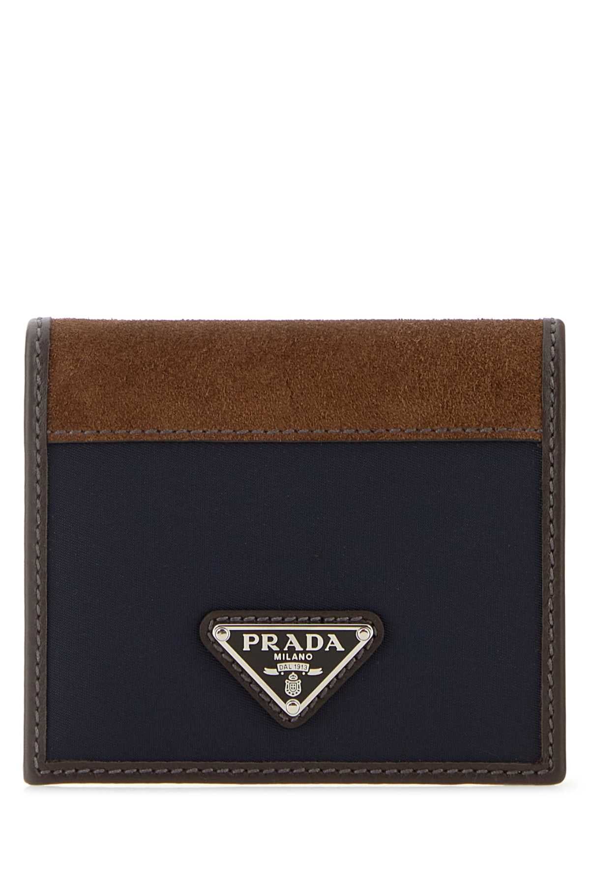 Prada プラダ ツートーン生地とスエードの財布 - Image 1
