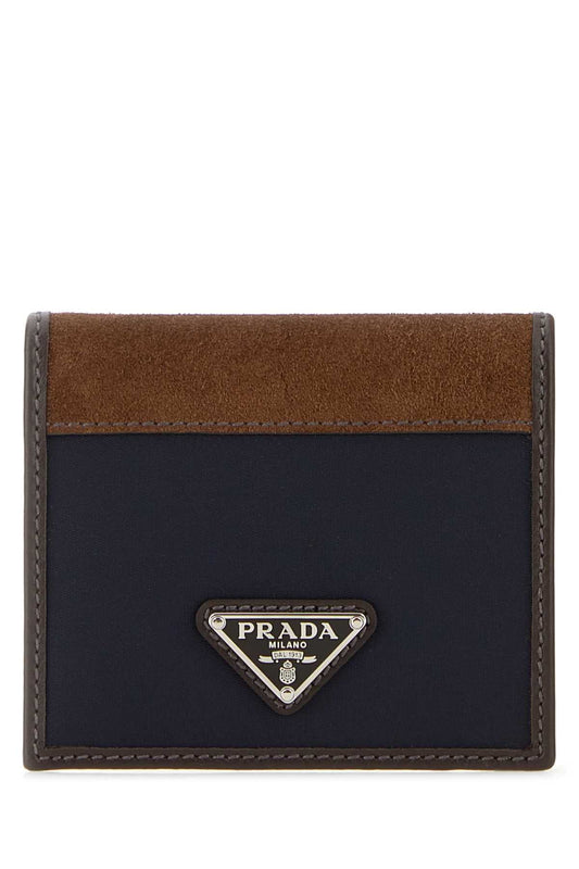 Prada プラダ ツートーン生地とスエードの財布 - Image 1
