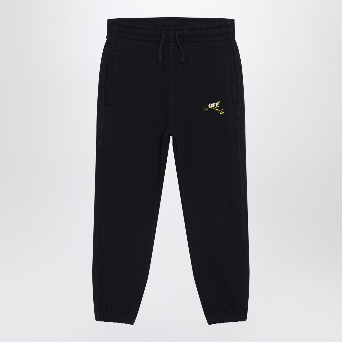 Off Off White™ Black Diagonal Splat Logo Jogging Trousers - Image 1