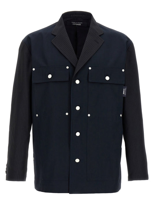 Comme Comme Desgarҫonshomme Pinstripe Blazer - Image 1