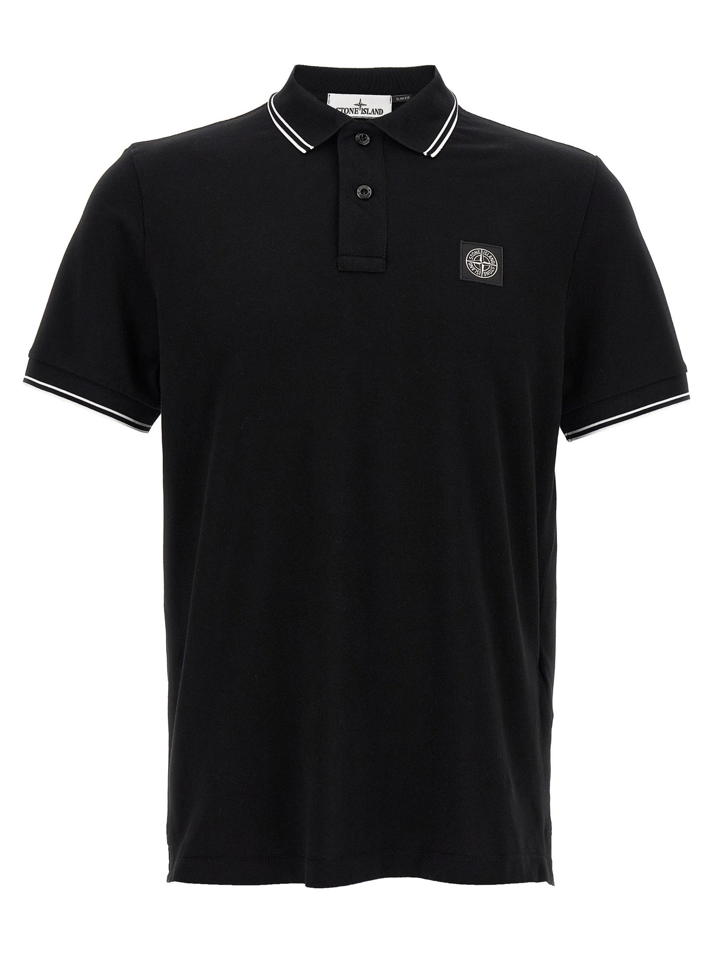 Stone Stone Island Logo Patch Polo Shirt - Image 1