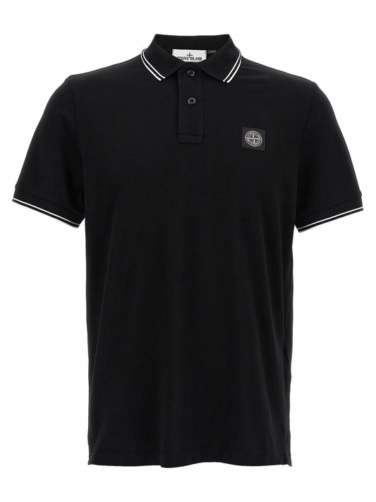 Stone Stone Island Logo Patch Polo Shirt - Image 1