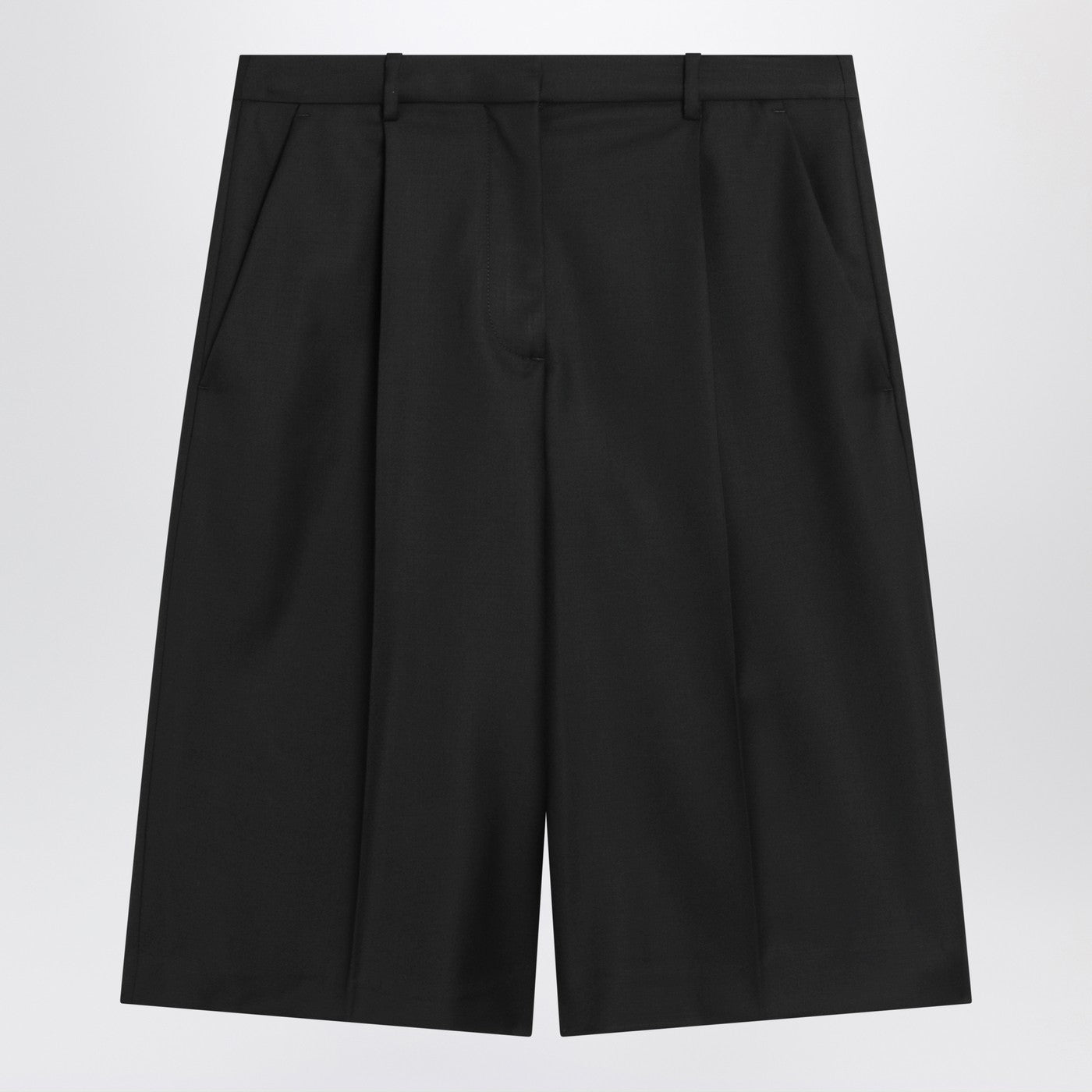 Loulou Loulou Studio Bermuda In Black Virgin Wool - Image 1