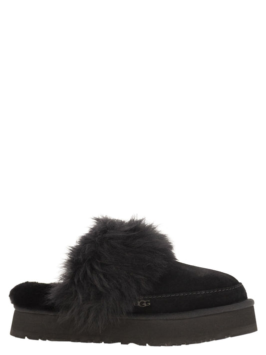 Ugg Ugg ディスケット シャレー スリッパ ファーとプラットフォーム付き - Image 1