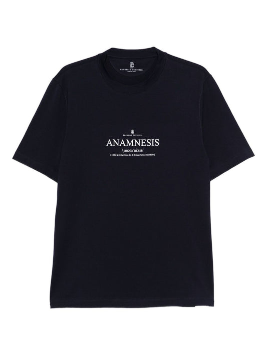 Brunello Brunello CucinelliプリントコットンTシャツ - Image 1