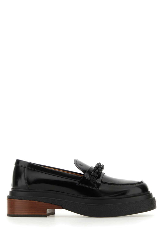 Tods トッド 'S ブラックレザーローファー - Image 1