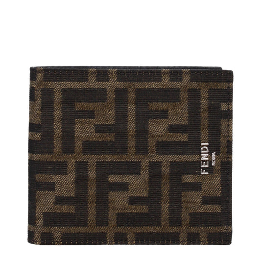 Fendi フェンディウォレットメンズファブリックブラウン - Image 1