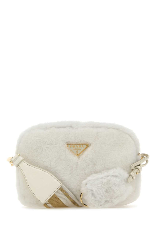 Prada プラダホワイトシャーリングクロスボディバッグ - Image 1