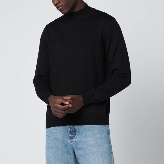 Tagliatore Tagliatore ブラック ウール タートルネック セーター - Image 1