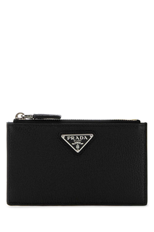 Prada プラダ ブラック レザー カード ホルダー - Image 1