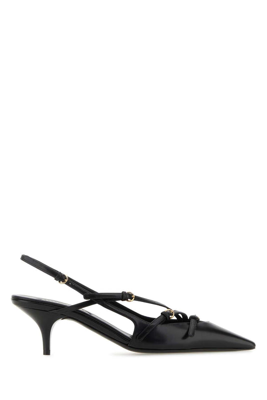 Miu Miu Miuブラックレザーポンプ - Image 1