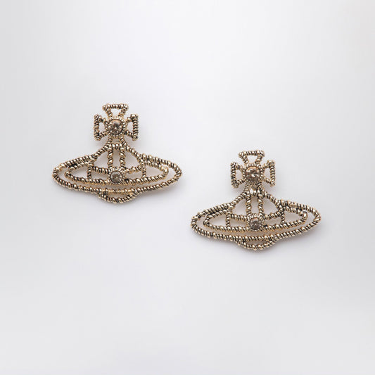 Vivienne Vivienne Westwood Gold Orbロゴイヤリング - Image 1