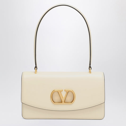 Valentino バターの白い光沢のあるカルフスキンのバレンティーノガラヴァニやるいバッグ - Image 1