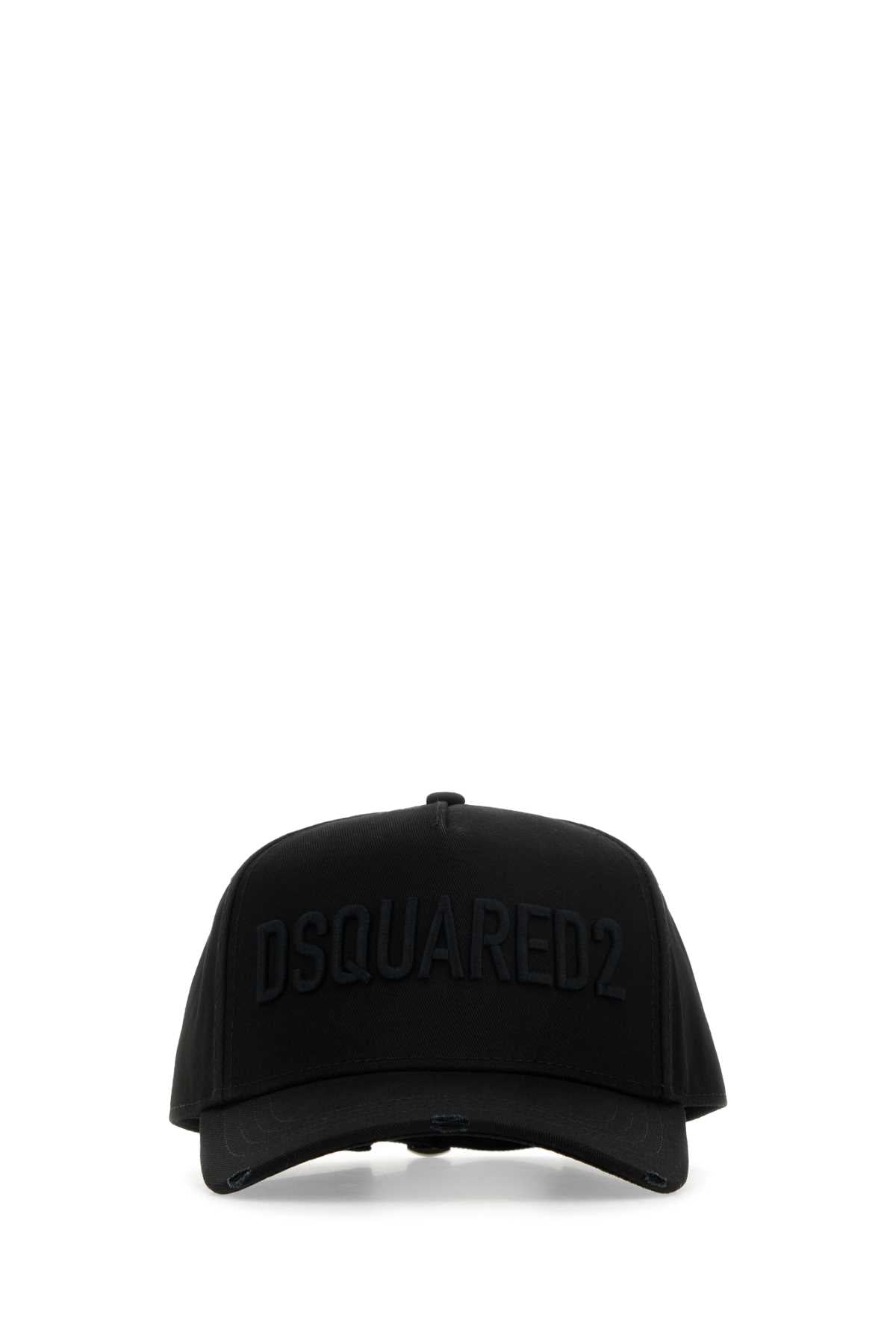 Dsquared2 Dsquared Black Cotton Baseball Cap - Image 1