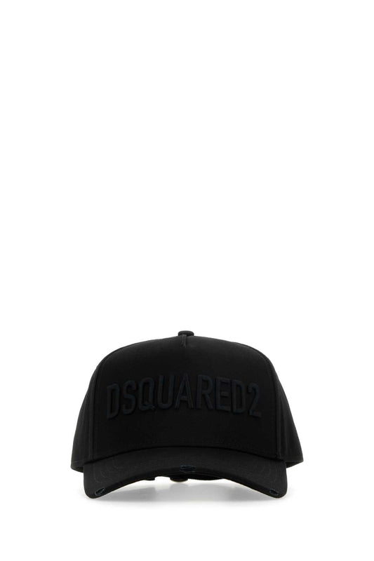 Dsquared2 Dsquared Black Cotton Baseball Cap - Image 1