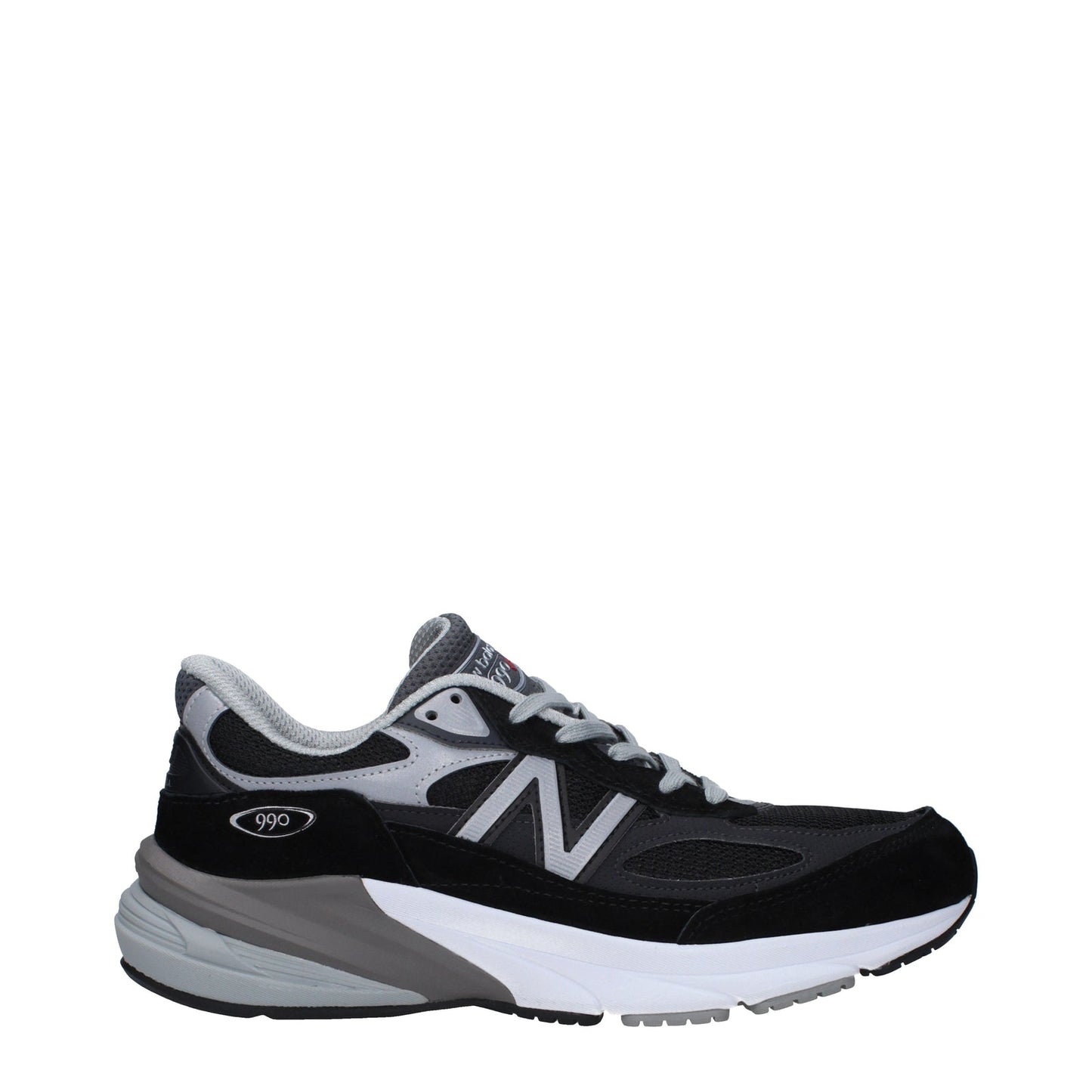 Designer Brand ニューバランススニーカー990メンズスエードブラック/シルバー - Image 1