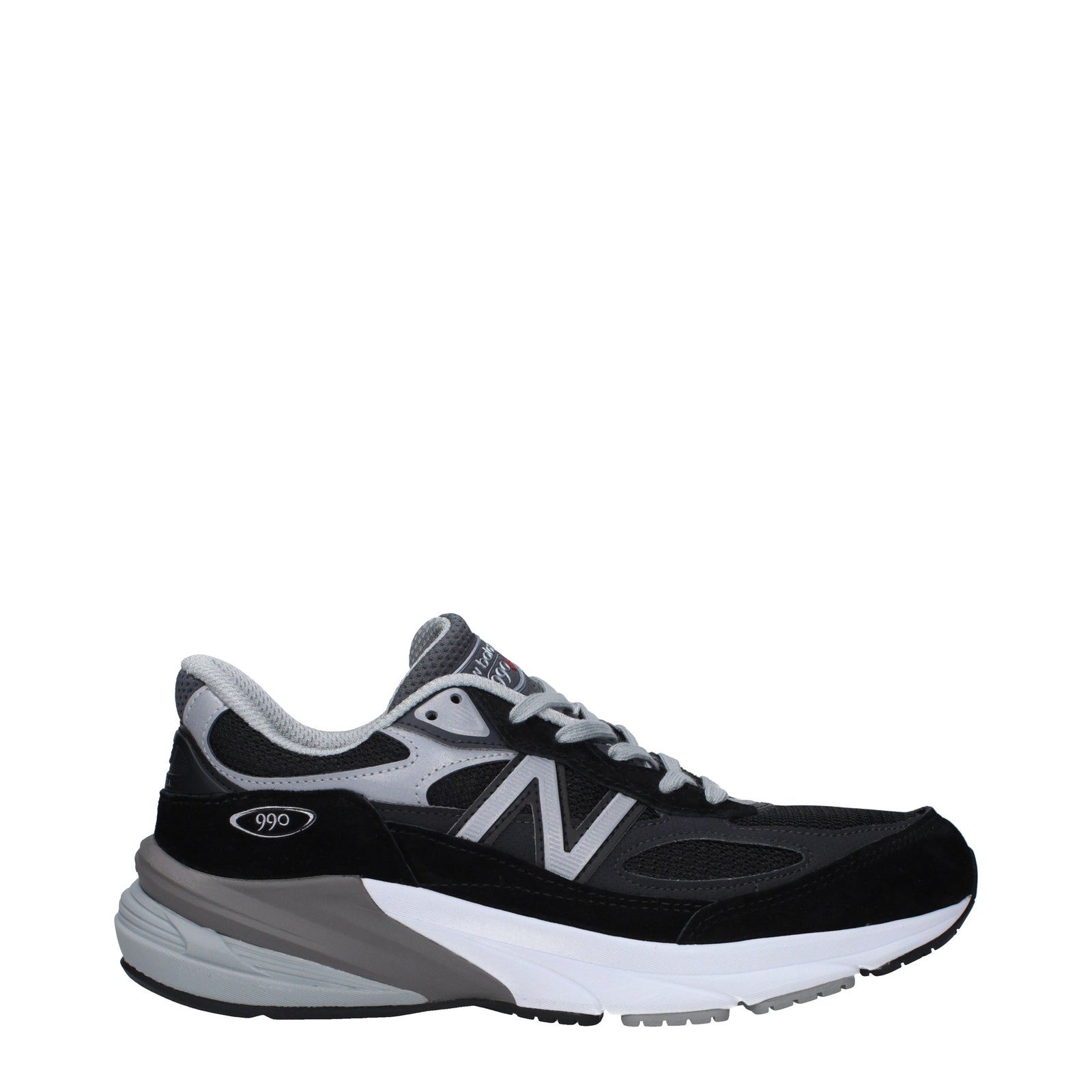 Designer Brand ニューバランススニーカー990メンズスエードブラック/シルバー - Image 1