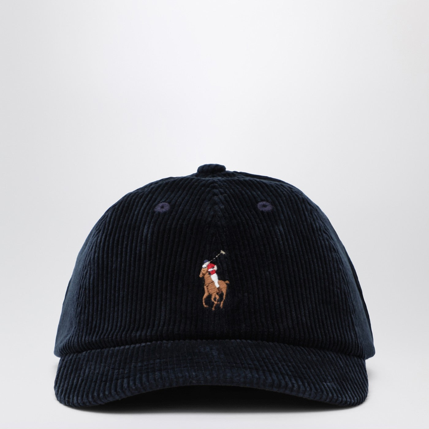 Polo ポロ ラルフローレン ネイビー ブルー コーデュロイ ベースボール キャップ - Image 1