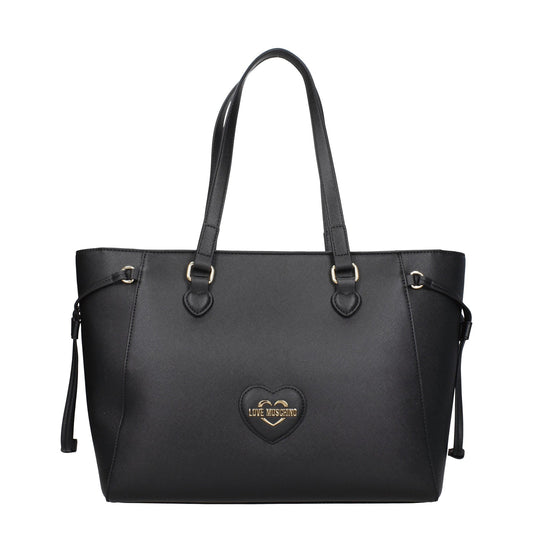 Moschino モスキーノのショルダーバッグエコ女性ポリウレタンブラックが大好きです - Image 1