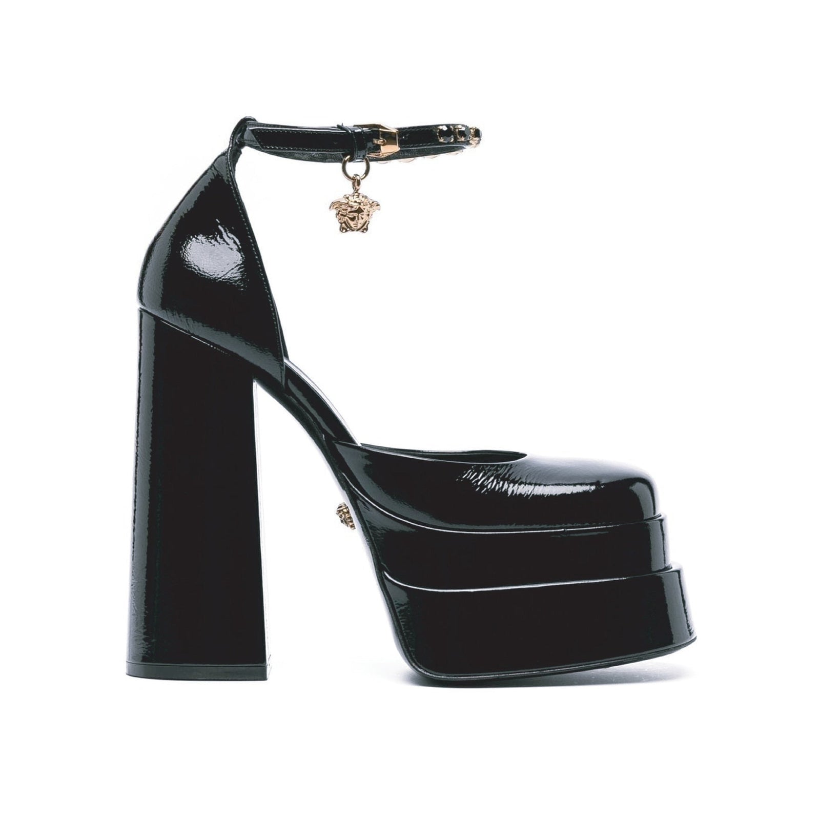 Versace ヴェルサーチヴェルサーチレザープラットフォームサンダル - Image 1