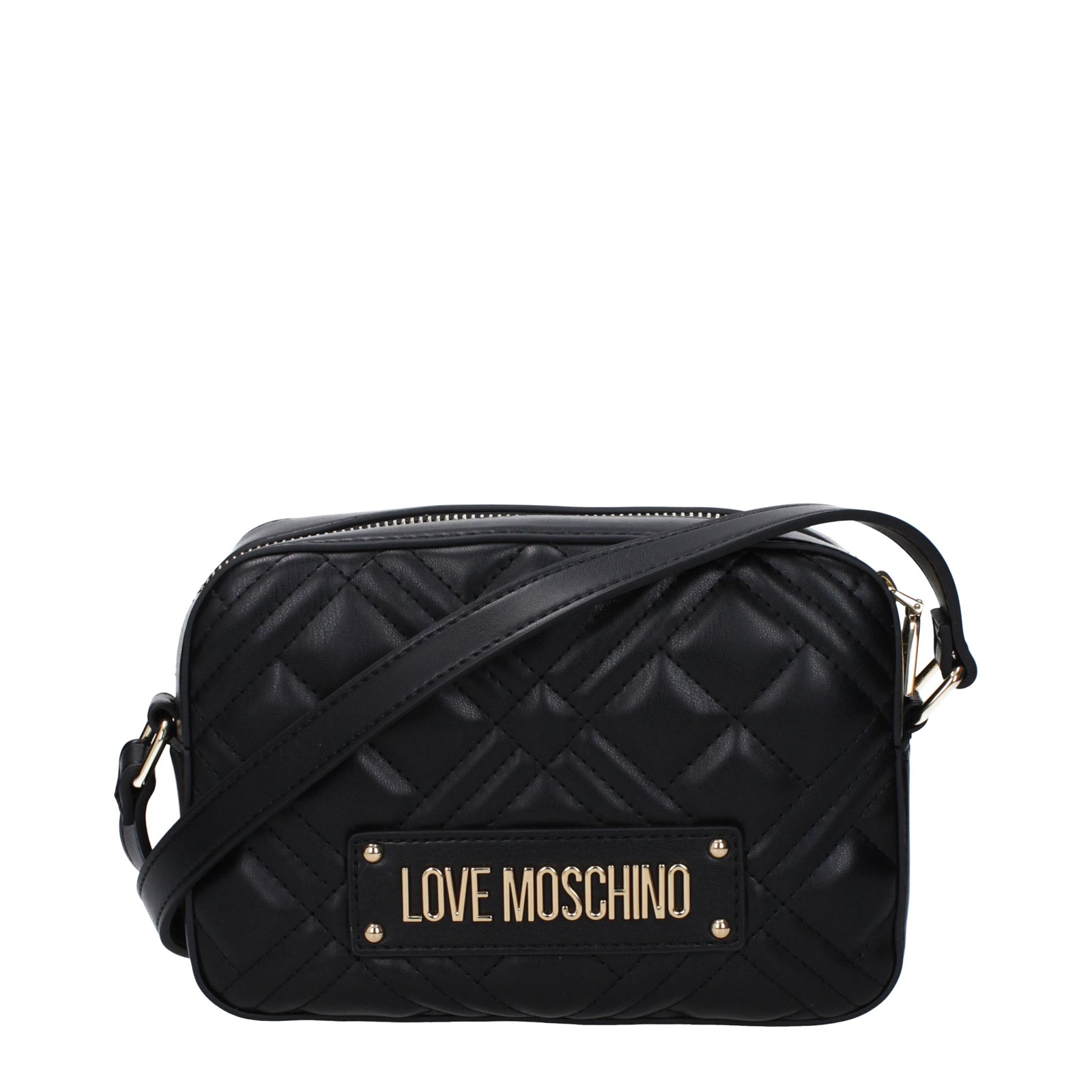 Moschino モスキーノのショルダーバッグが大好きな女性ポリウレタンブラック/ゴールド - Image 1