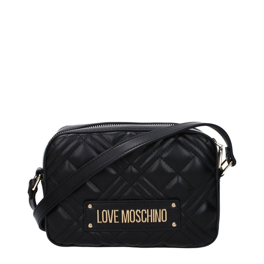 Moschino モスキーノのショルダーバッグが大好きな女性ポリウレタンブラック/ゴールド - Image 1