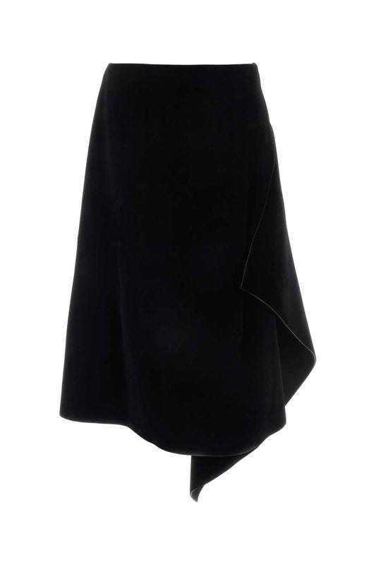 Monot Dries Van Noten Black Velvet Skirt - Image 1