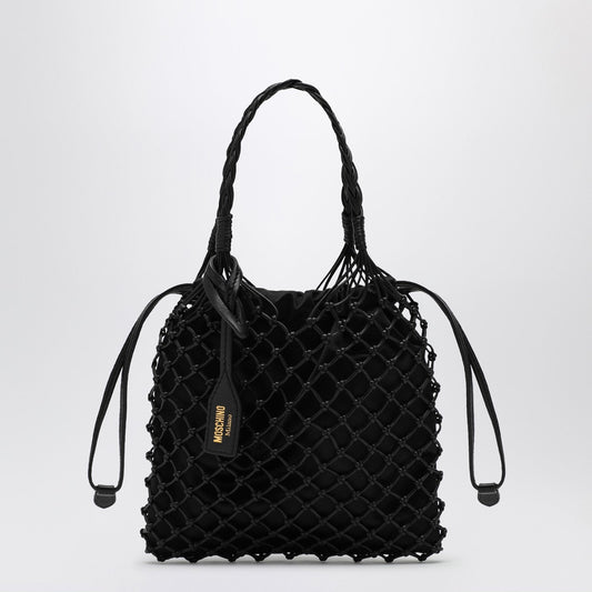 Moschino モスキーノバスケットネットブラックナッパバッグ - Image 1