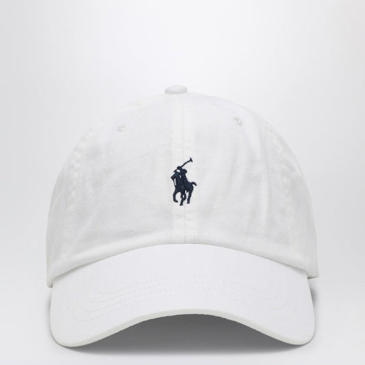 Polo ポロ ラルフローレン ロゴ入りホワイト ベースボール キャップ - Image 1