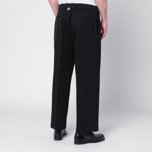 Thom Thom Browne Black Cotton Trousers - Image 1