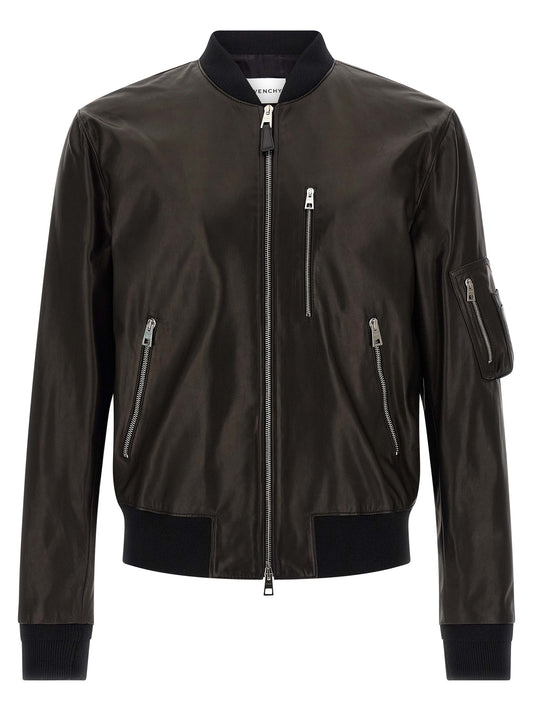 Givenchy Givenchy Leather Bomber Jacket - Image 1