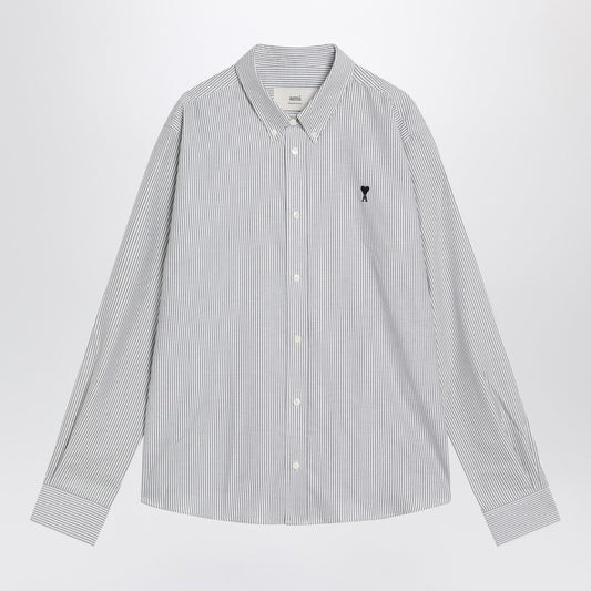 Ami Ami Paris Ami De Coeur Striped White Shirt - Image 1