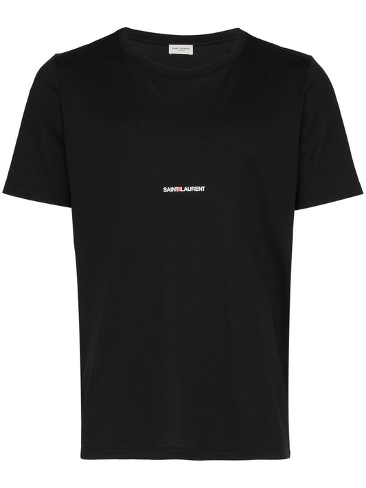 Saint セントローランロゴコットンTシャツ - Image 1