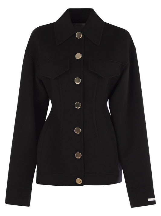 Sportmax SportMax EGEOタイトフィッティングウールカバン - Image 1